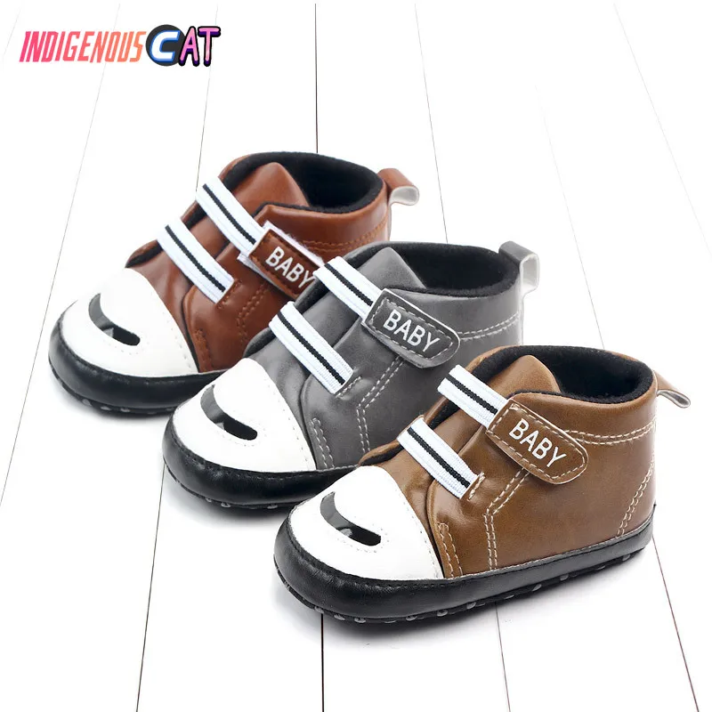 

2019 Infant Shoes Babies Boy Girl Shoes Sole Soft Canvas Solid Footwear for Newborns Toddler Crib First Walkers Skid-Proof Shoes