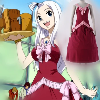 

Athemis FAIRY TAIL Mirajane Strauss Cosplay costume red dress Custom made Any size Anime cosplay set