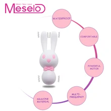 Meselo Cute Rabbit Vibrator 3 Motors 10 Modes Vibrating Silicone Sex Toys For Woman Vagina Clitoris Stimulator Women Adult Toys