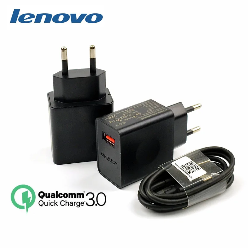 

Original Lenovo Fast Charger EU power adapter qc 3.0 quick charge usb type c cable for z6 pro lite z5 k5 pro
