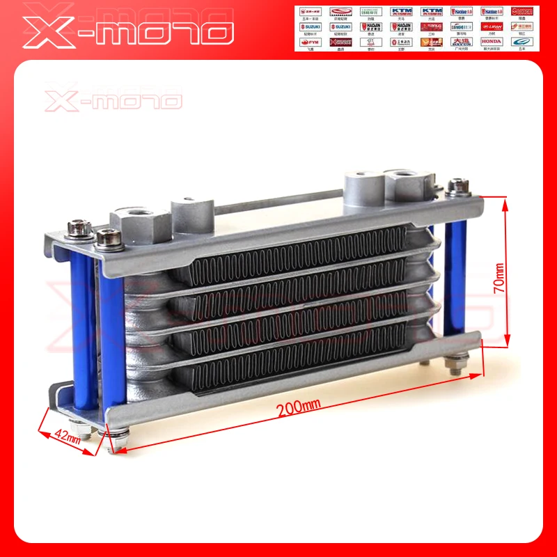 Universal Motorcycle Oil Cooler Radiator & CNC Plate cooling 125CC 140cc engine dirt bike radiator oil cooler