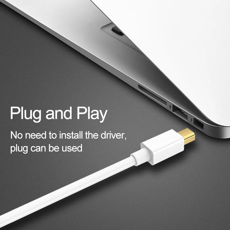 Biaze Mini DisplayPort HDMI адаптер DP кабель Thunderbolt конвертер для MacBook Air 13 Surface Pro 4 2k|Адаптеры 3|