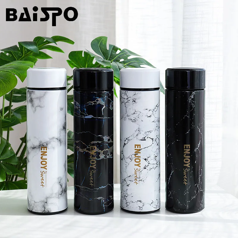 

Baispo Marble Stainless Steel Vacuum Flasks 500ML Vacuum Flasks Thermos Cup Coffee Tea Milk Travel Mug Thermo Bottle Thermocup