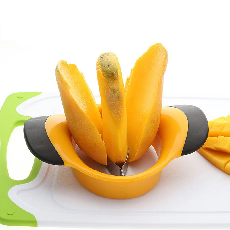 Нержавеющая сталь нож для разрезания манго безопасности Машинка для удаления сердцевины из фруктов приспособления для резки персик удаления сердцевины очистки фруктов и овощей измельчитель овощерезка аксессуары для гаджетов для кухни