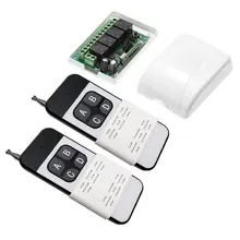 Беспроводной DC 12V 4Ch модуль обучения переключатель удлиненной формы& 2 шт. пуш-ап крышка 4-кнопочный пульт дистанционного управления