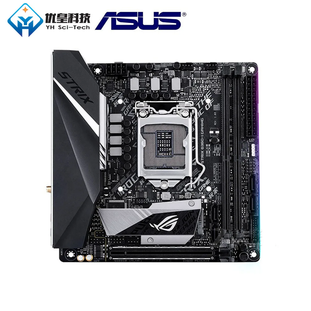 Asus ROG strix B360-I игровая Intel B360 оригинальная б/у настольная материнская плата LGA 1151 Core i7/i5/i3/Pentium/Celeron Mini-ITX