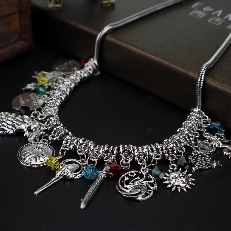 DIY Jewelry Game Of Thrones Choker Necklaces Wolf House Stark Winter Is Coming Snake Chain Pendant & Necklace Drop Shipping