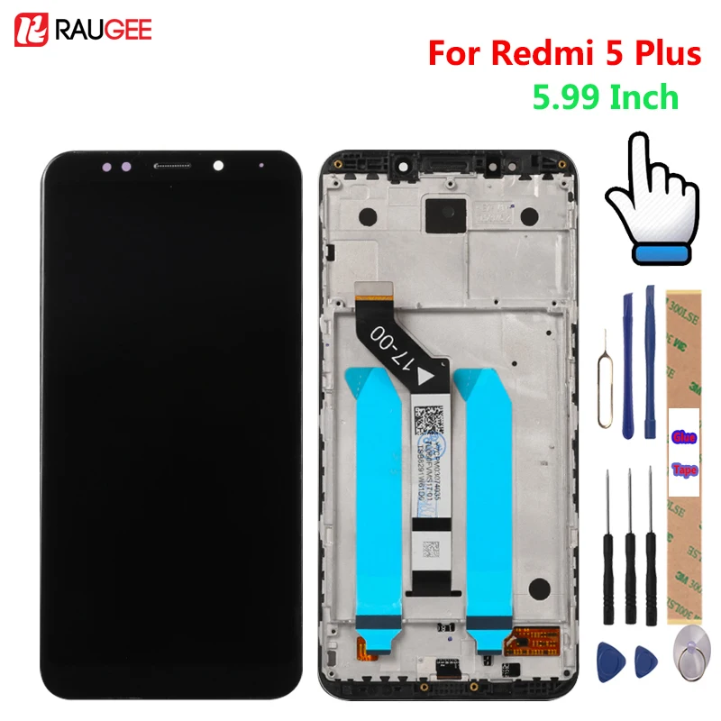Для Xiaomi Redmi 5 Plus ЖК дисплей + сенсорный экран с рамкой новый дигитайзер стеклянная