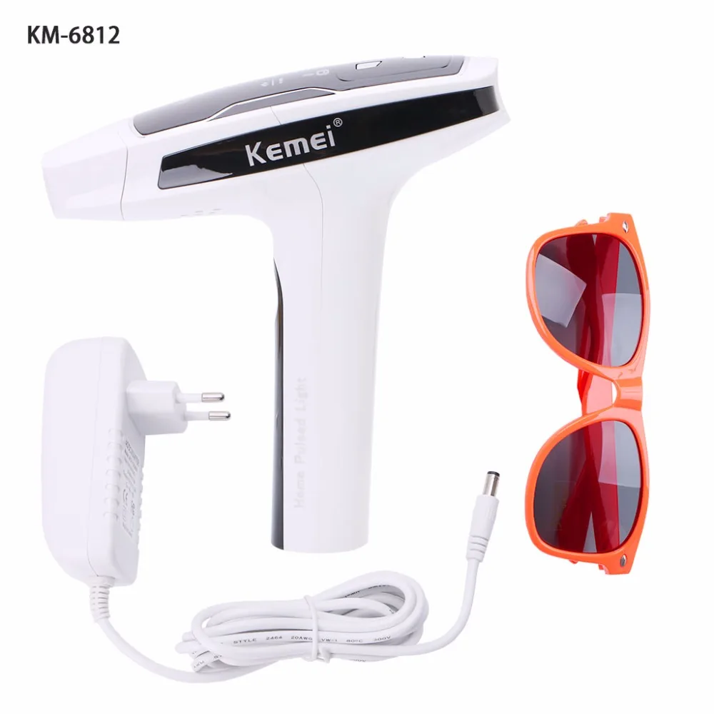 

Kemei Epilator Female Photon Laser Body Hair Removal Depilatory Shaver Razor Device Face Skin Care Tool for Women EU Plug