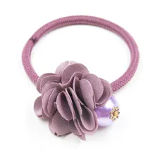 1 шт. фиолетовый цветок эластичные резинки для волос для девочек богемный головной убор резинки корейская мода Детские аксессуары для волос для женщин