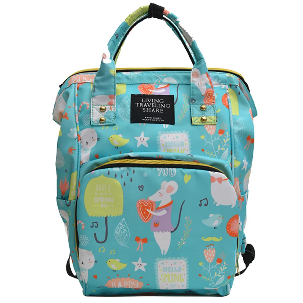 Модная повседневная Летняя сумка для мам сумка для подгузников Большая вместительная Детская сумка рюкзак для путешествий сумка на плечо для кормления - Цвет: A