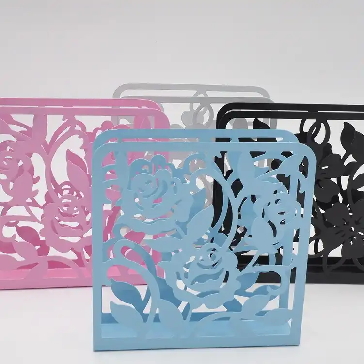Napkin Holder Flower Tissue Boxes Dining Decor Organizer Picnic Caddy Holder