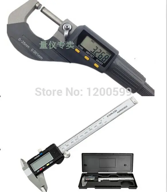 

Electronic Digital Micrometer Caliper shahe + Caliper Set Machinist Inspetion Tool Kit New Top Seller