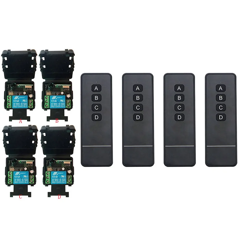 

DC 12V 24V 1 CH Channels 1CH RF Wireless Remote Control Switch Remote Control System receiver transmitter 1CH Relay 315/433 MHz