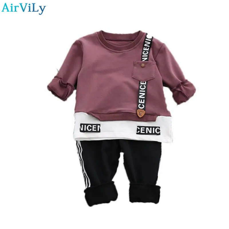 

2018 Baby Boys Clothing Set Kids Clothing Sets Long Sleeve T-Shirt + Pants Autumn Spring Children's Sports Suit Boys Clothes