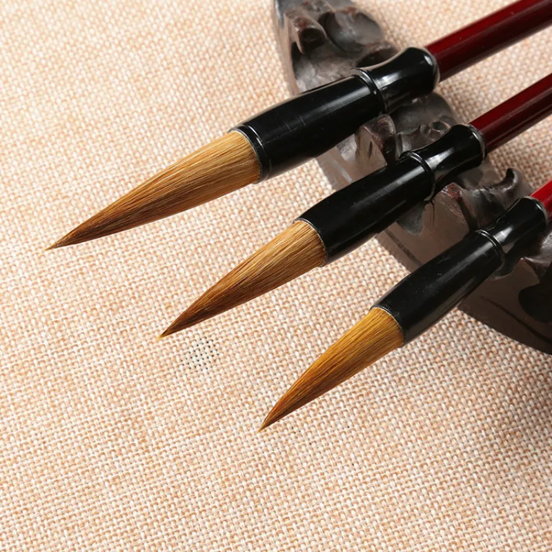 Несколько волос ручка-кисть для письма набор китайская Ручка-кисть для каллиграфии для живописи пейзаж Искусство ласка шерстяной волос Кисть