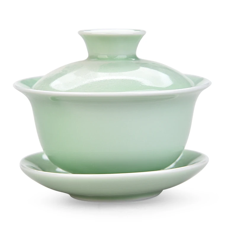 Китай ручной росписью Gaiwan, Dehua Высокое качество белой фарфоровой чашки чая набор для путешествий красивый и легкий чайник - Цвет: see chart