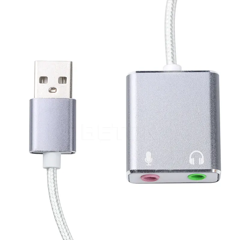 Kebidu модный аудио адаптер 3D внешняя звуковая карта 7 1 USB 2 0 до 3 5 мм Микрофон Разъем