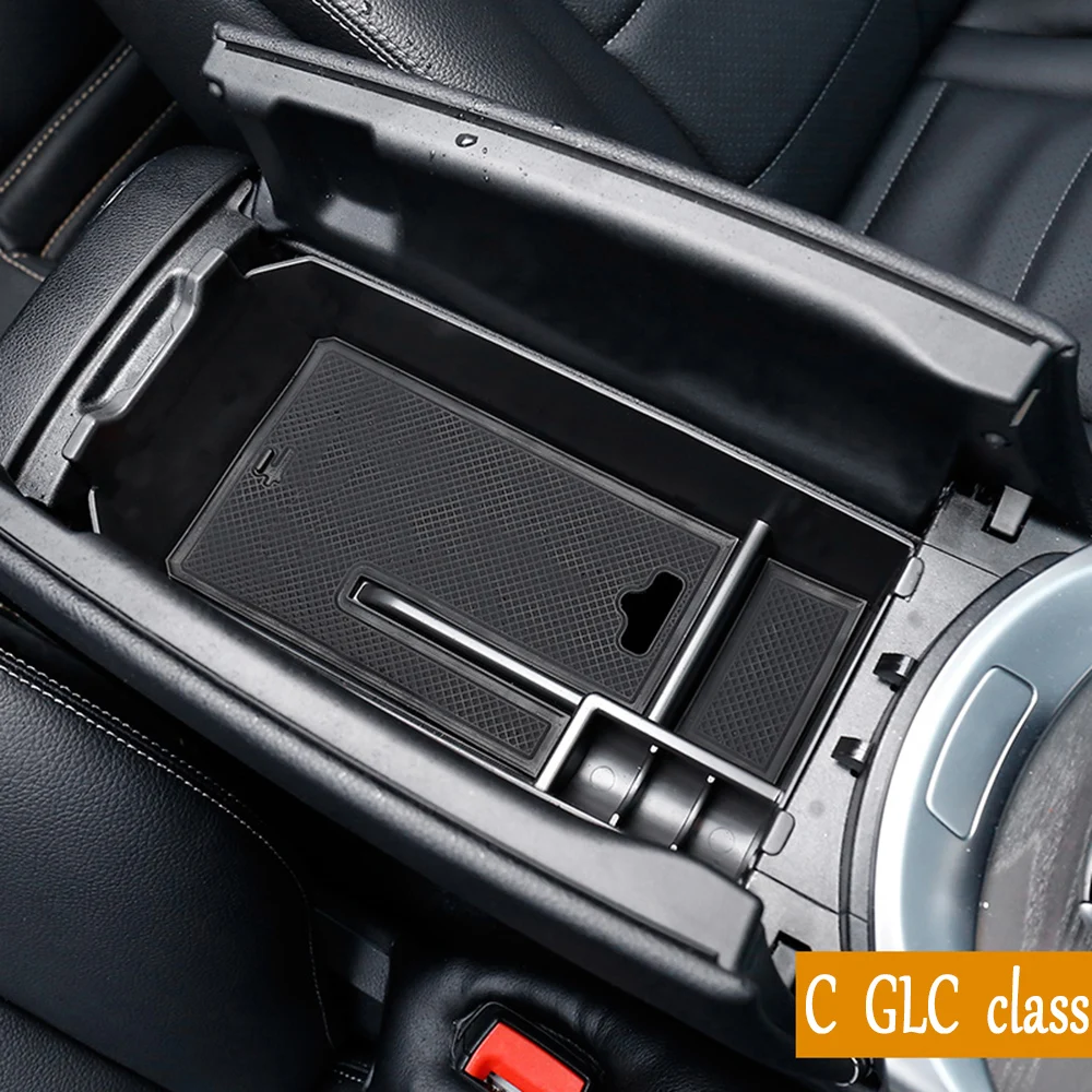 

For Mercedes Benz new C GLC Class C200 C180 GLC260 W205 Central control console armrest box storage box Sundries packing box