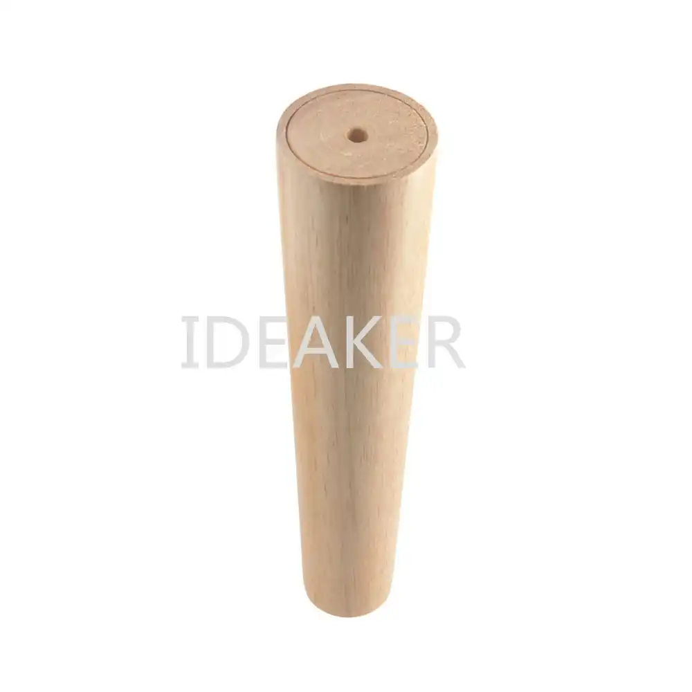 4pcs Oak Wood 250x58x38mm Furniture Legs Feet Cabinet Table Sofa Bed With Iron Pads Gaskets S
