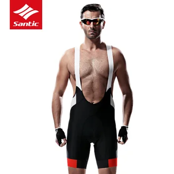 

Santic Men Summer Triathlon Race Cycling Bib Shorts Professional MTB Bike Racing Light-weight Bib Pants Padded For Outdoor Sport