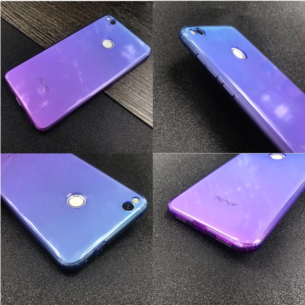 

Gradient Phone Cases For Huawei P8 lite 2017 Soft Phone Cover Shell GR3 2017 shockproof Protector Also known as honor 8 lite