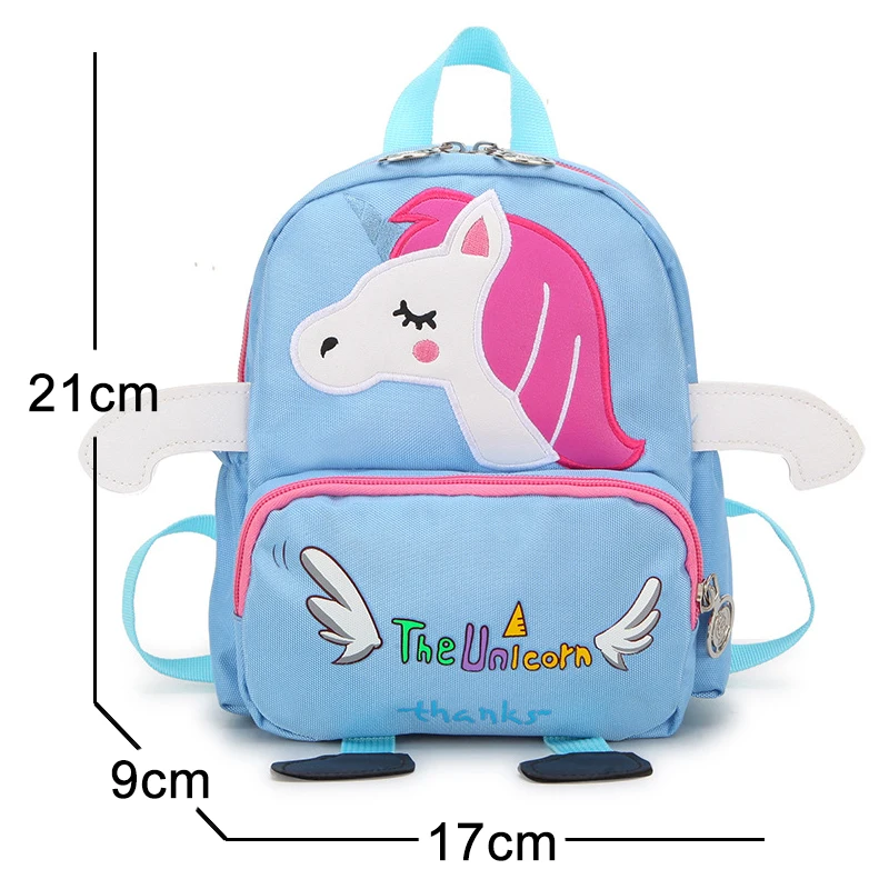 Новая детская школьная сумка с мультяшным единорогом, Детский рюкзак, милый детский сад, мультяшная сумка, анти-потеря, маленькая школьная сумка для малышей