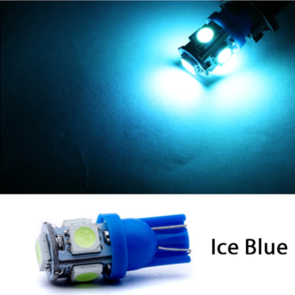 12V W5W T10 5 SMD 5050 светодиодный Авто Клиренс клиновидный купол багажник приборной