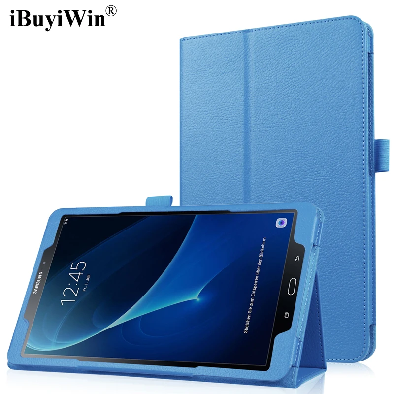 

Slim Folding Flip Smart Cover Stand PU Leather Case for Samsung Galaxy Tab A A6 10.1 2016 P580 P585 SM-P585 Fundas Case+Film+Pen