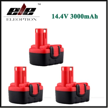 

3x Eleoption 14.4V 3000mAh Ni-MH Rechargeable Battery for Bosch 2 607 335 694 BAT038 BAT140 BAT159 BAT040 BAT041