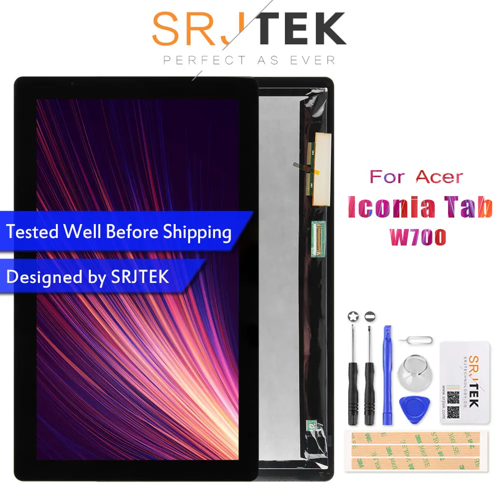 

SRJTEK 11.6 Display For Acer Iconia Tab W700 B116HAT0 LCD Display Matrix Touch Screen Digitizer W700 Assembly Replacement Parts