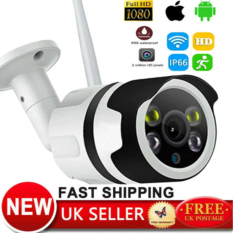 

1080P Wireless WIFI IP Camera HD Network Cam CCTV In/Outdoor Security IR Night