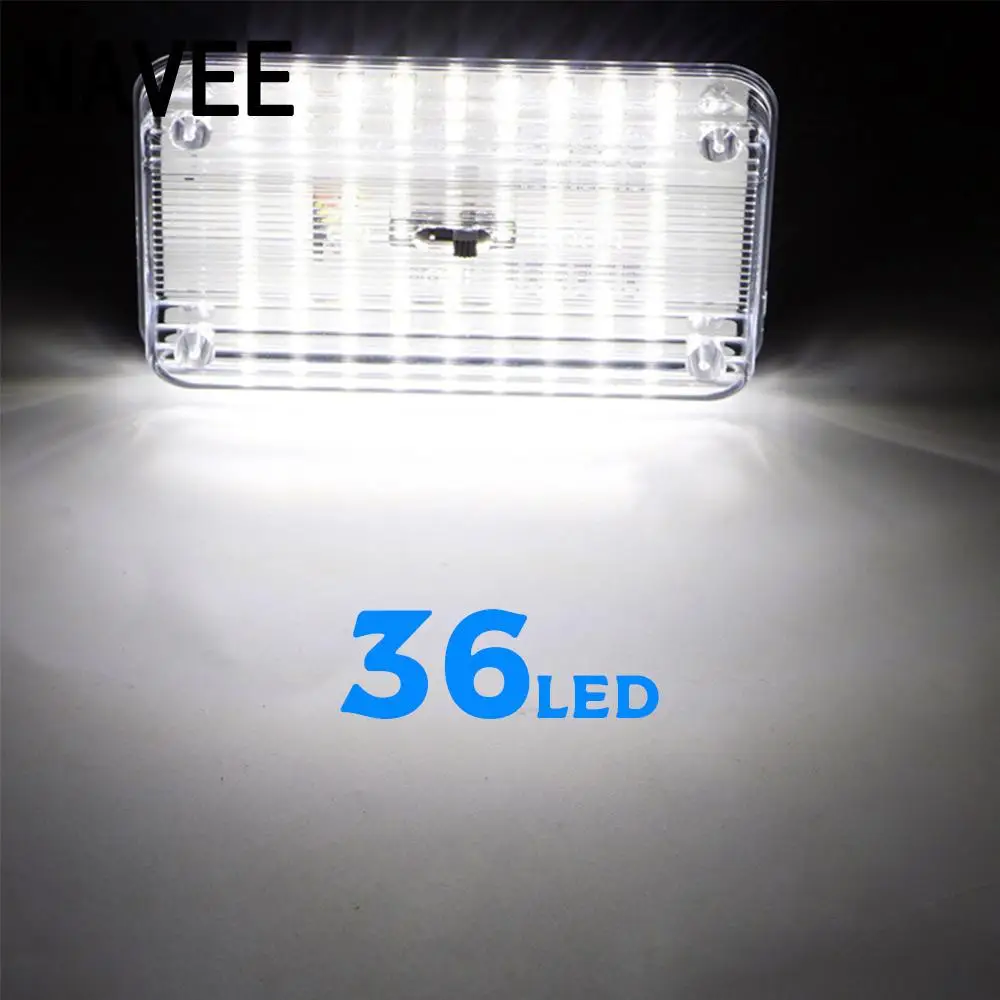 

Reading Light Lamp Dome Roof Ceiling Bulb DC12V 36LED Square Universal Car Truck Interior 7.2W Roof Ceiling Lamp