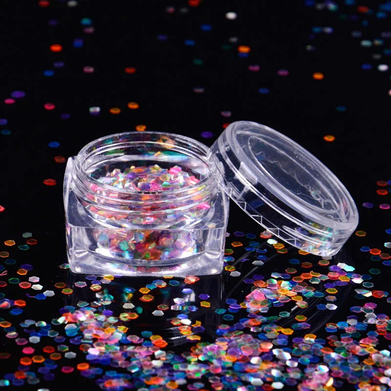 

FWC 1 Bottle Mixed Colors Mermaid Nail Glitter Sequins Nail Art Colorful Chameleon Nail Slices Decoration DIY Bottle Tips