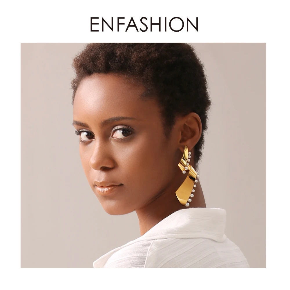 Enfashion жемчужные кружевные серьги для женщин модные ювелирные изделия длинные