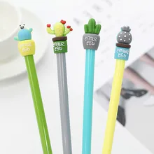 Горячий кавайный горшок для кактуса, гелевые студенческие ручки, гелевые чернила, школьные офисные принадлежности, Обучающие канцелярские принадлежности