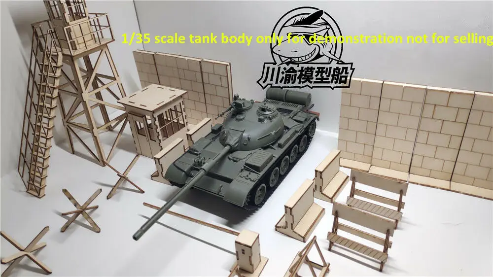 Масштаб 1/35 Берлинская стена набор для стоянки танк картина Диона DIY деревянная