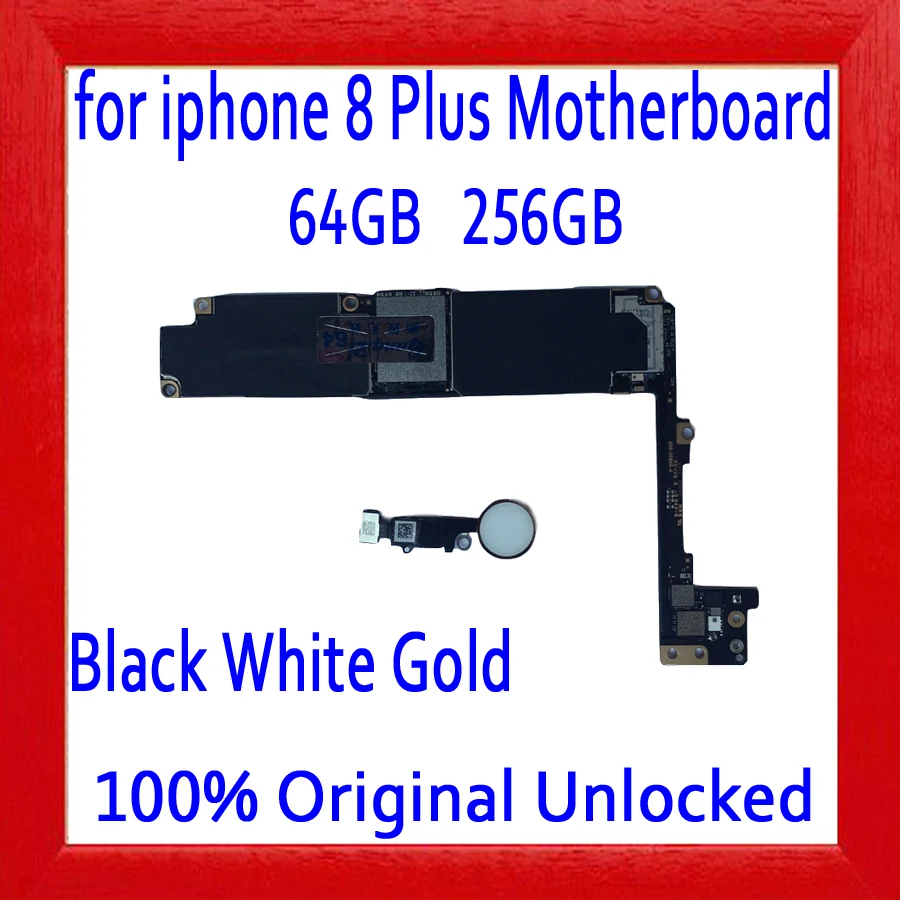 

for iphone 8 Plus Motherboard with Touch ID,Original unlocked for iphone 8Plus Mainboard with IOS System,Black / White / Gold