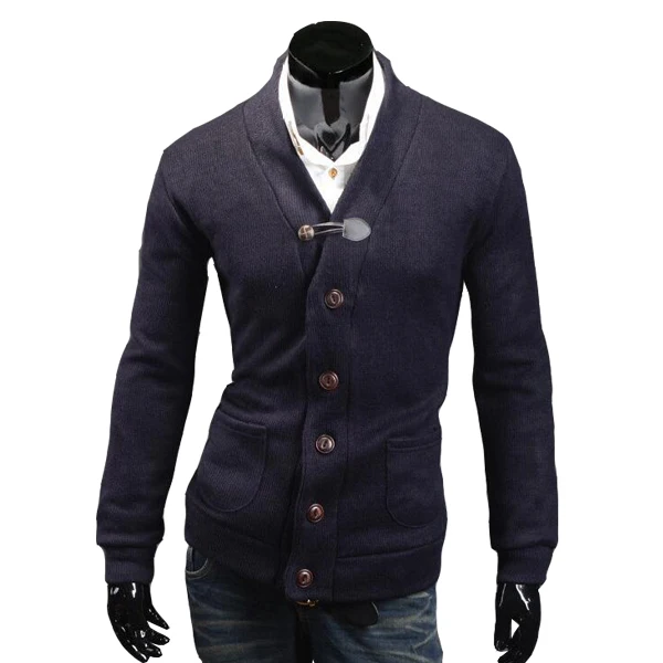 Модный мужской свитер Тонкий Повседневный v-образный вырез облегающий свитер мужской, с длинными рукавами вязаный мужской свитер
