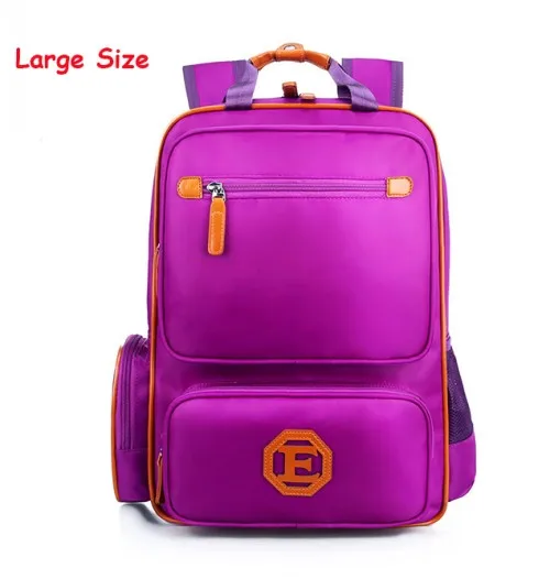 Школьные сумки для мальчиков и девочек высококачественные рюкзаки 2 размера детский ортопедический рюкзак mochila infantil bolsas начальной школы - Цвет: Large Purple
