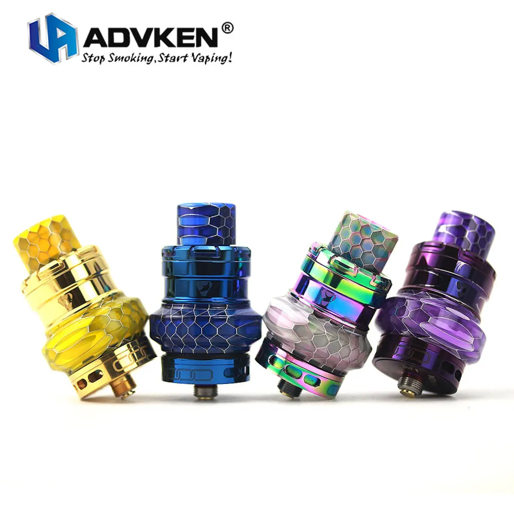 

Original Advken MANTA Tank 5ml Capacity Atomizer 24mm Tank Sliding Top Cap & Top Filling & Bottom Airflow Vape Tank Vs Manta RTA