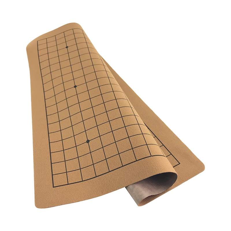 Go Game Board Leather Go Board One Side Suede Leather 19 Line International Chess Weiqi Yernea board game