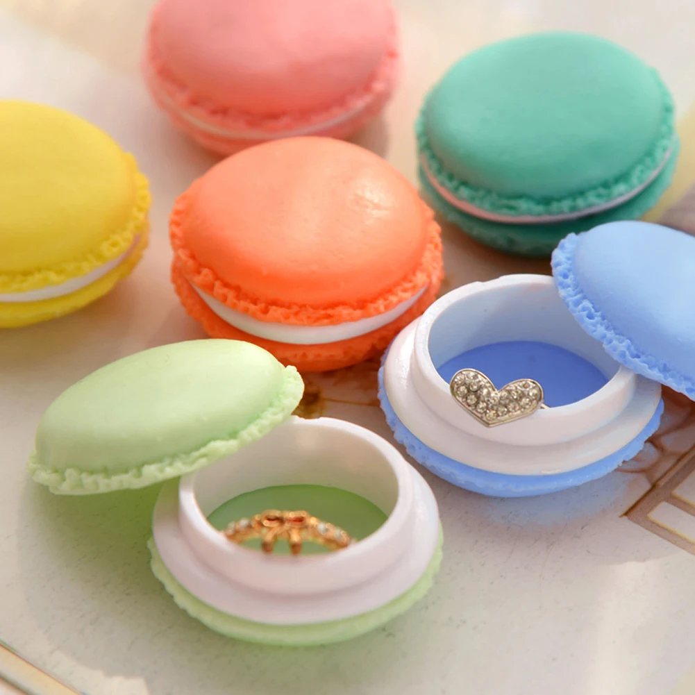 

Cheap Lovely Macaron Cake Shape Earrings Ring Necklace Jewelry Storage Display Boxes Mini Size ESA248