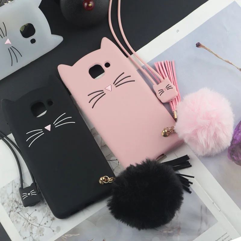 

Cute 3D Cartoon Silicon Case for Samsung Galaxy J4 Core J410G Cases Japan Glitter Beard Cat Lovely Ears Kitty Phone Cover J4core