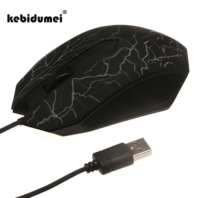 

kebidumei 2019 Colorful Cool 2400 DPI LED USB Wired Computer Gaming Mouse Professional Ultra-precise Game Mouse for Office Use