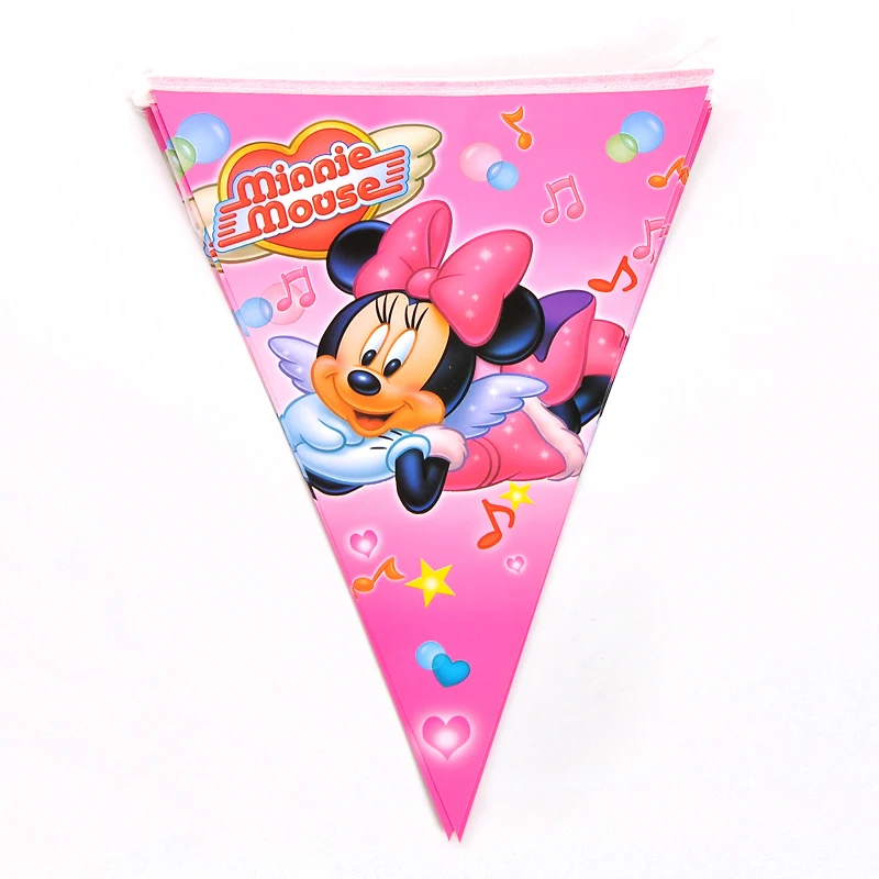 Роскошные для маленьких девочек душ disney минни маус с днем рождения дети украшение партии комплект Свадебная вечеринка поставки