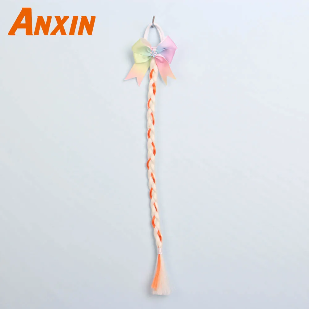 

Anxin Ombre Colorful Ponytail Band Rope Scrunchies Braid Glowing In Dark Candy Color Wig Accessories Cosplay Party Anime For Gir