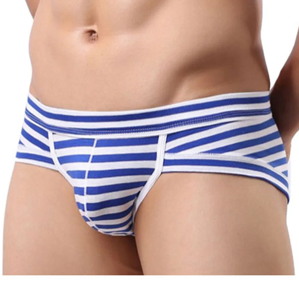 

2017 low-waist male underwear Men's Sexy Cotton Stripe Underwear Shorts pajamas Soft Briefs L-XXXL#SL