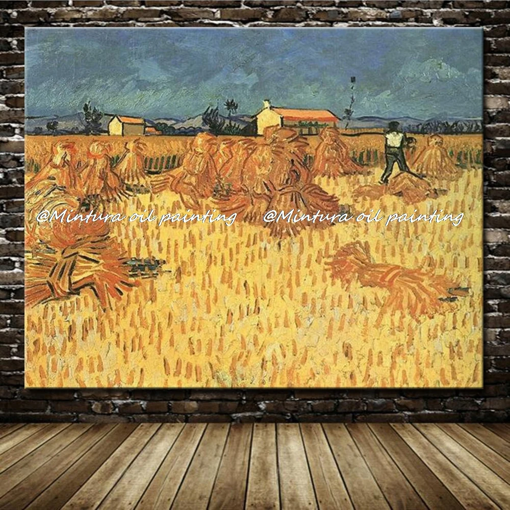 Урожай в Провансе Винсента Ван Гога ручная роспись известная Репродукция картина маслом на холсте настенное искусство для украшения дома