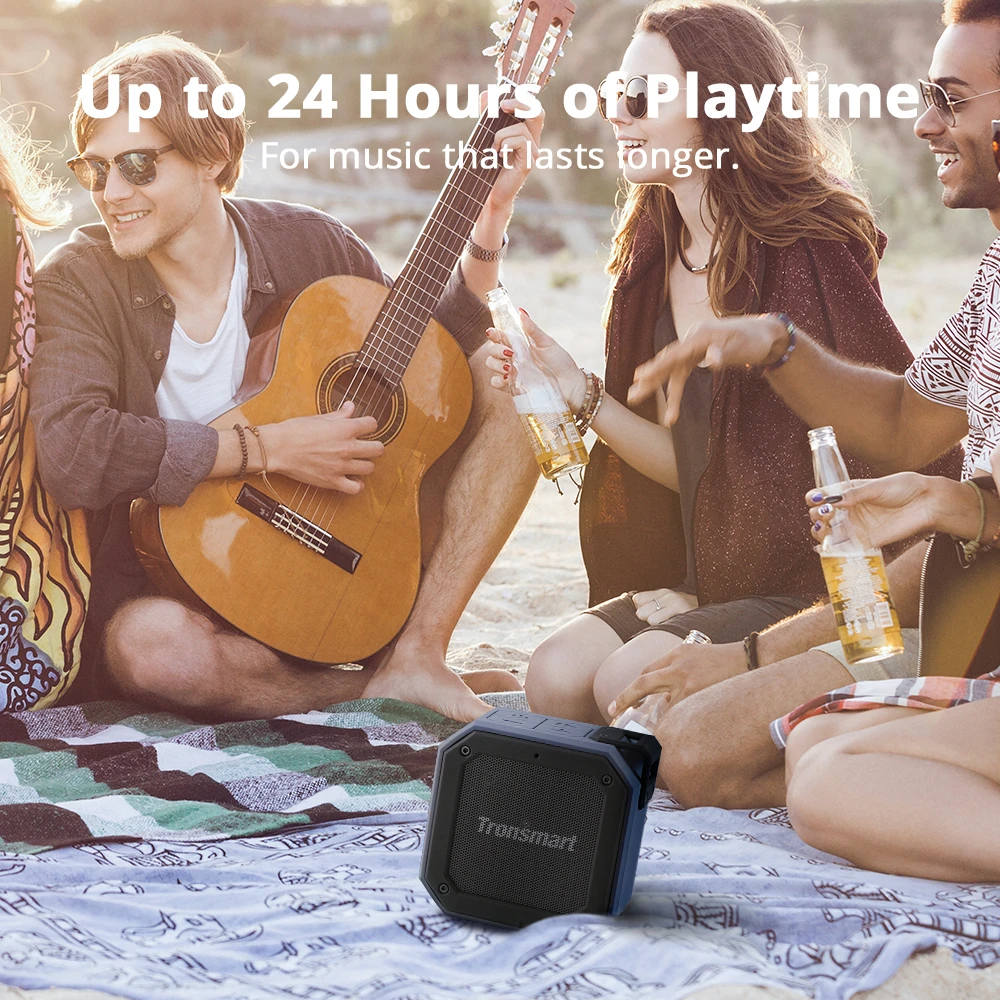 US $29.87 Tronsmart Groove (Force Mini) Bluetooth Speaker IPX7 Waterproof Column Portable Speaker for the computer with 24H Playtime